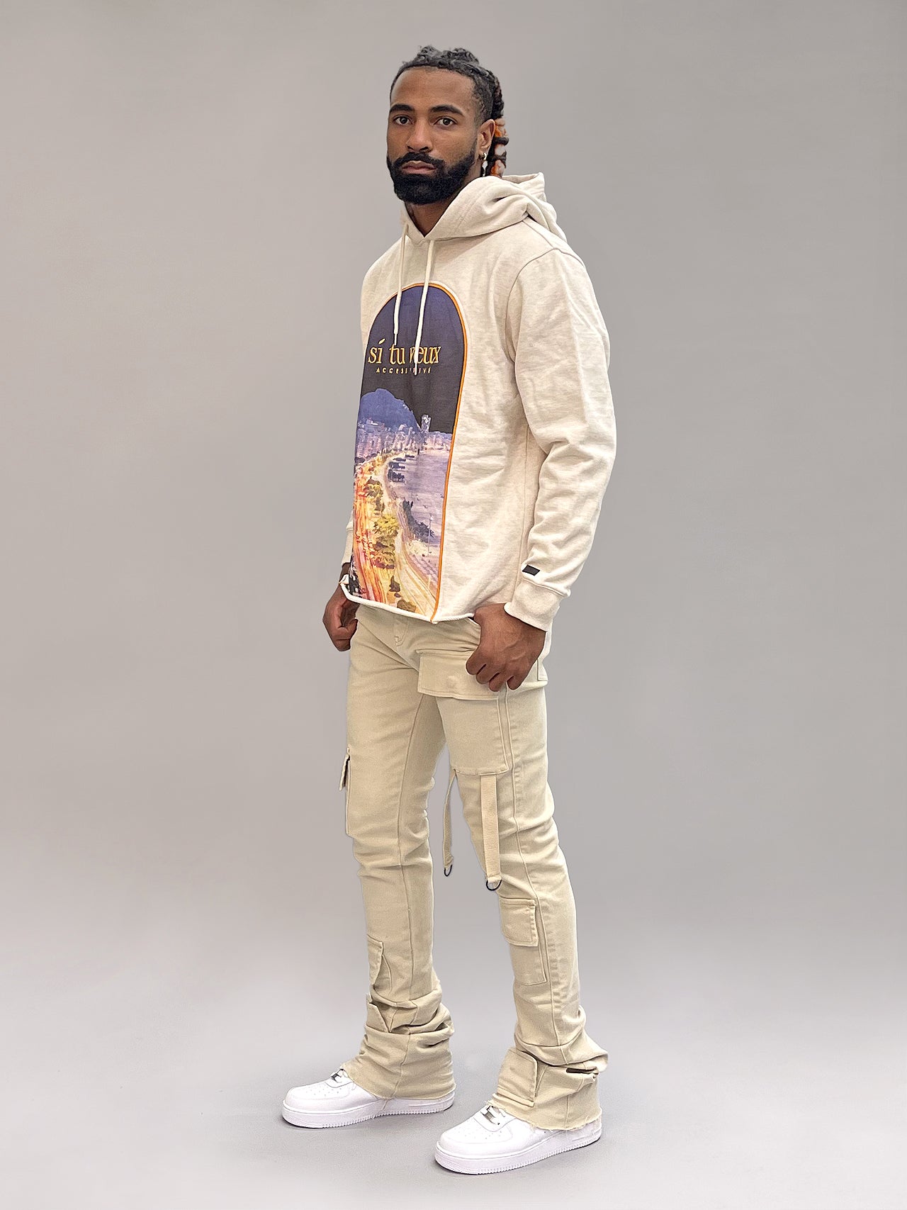 GUNNA 38" STACKED JEANS - KHAKI TV0055 RMX
